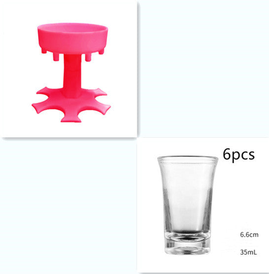 Wine Dispenser Wine Glass Funnel 6-port Wine Dispenser Beverage Dispenser